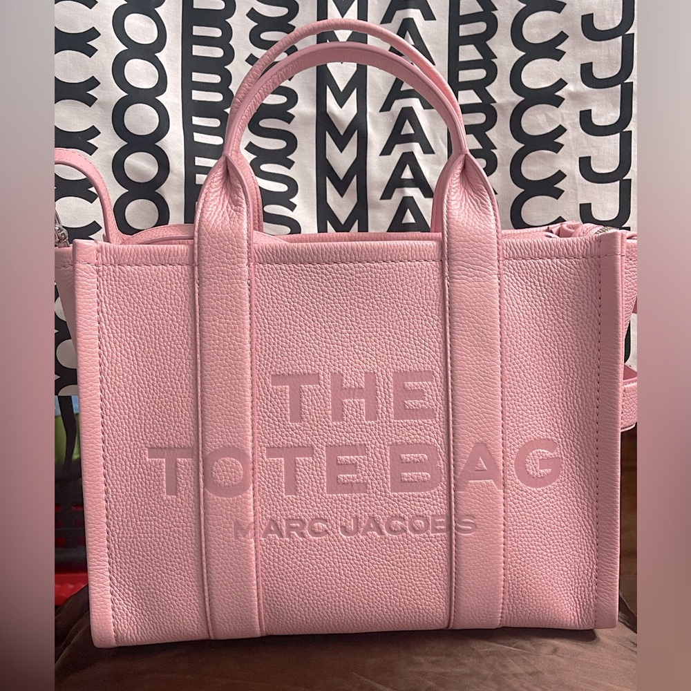 The Leather Tote Bag Marc Jacob - Ribbon pink Medium
